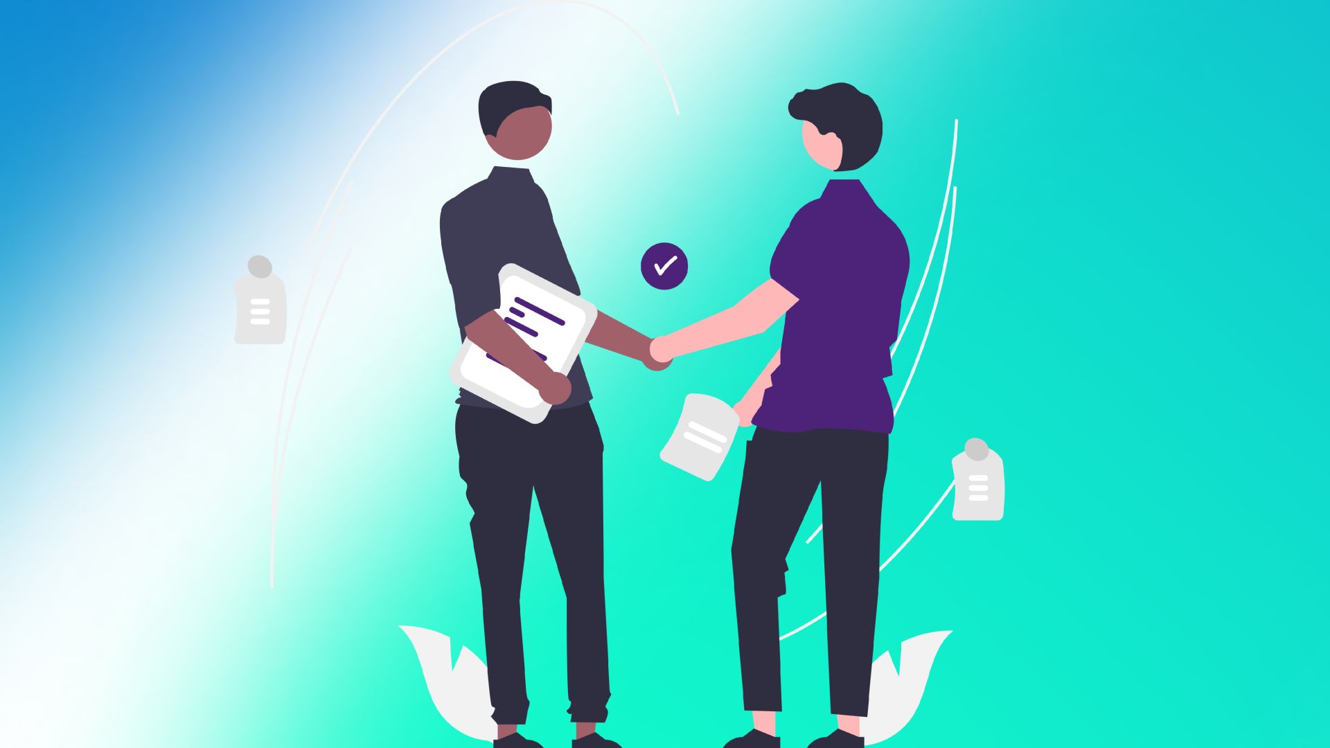 Abstrakte Geschäftspartner